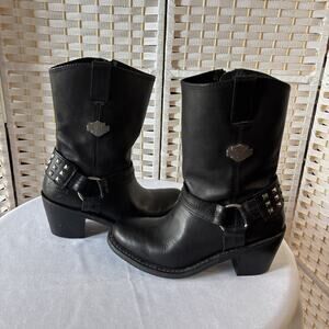 Women Harley Davidson Black Boot
